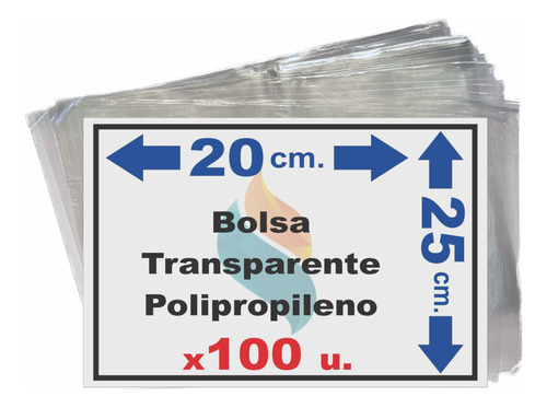 Bolsas Transparentes Celofan Polipropileno 20x25 Cristal 100