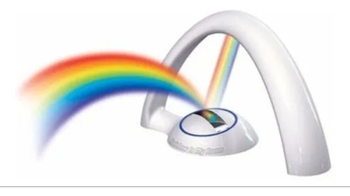 Proyector Arco Iris Lampara Arco Iris Velador Infantil Luz N Color De La Estructura Blanco Color De La Pantalla Azul