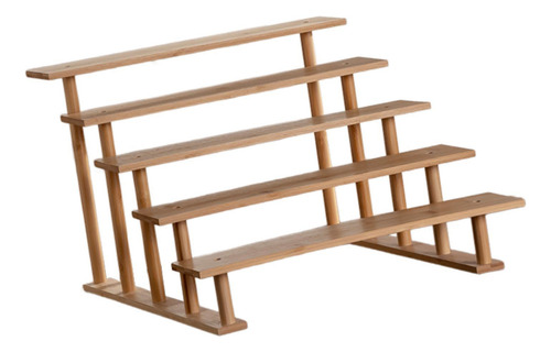 Exhibición De Madera Con Tope De Depósito De Asa De Madera