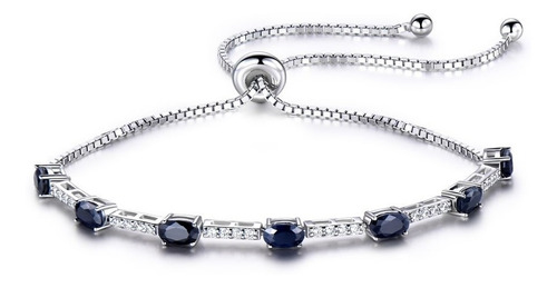 Pulsera Brazalete De Plata 925 Con Gema De Espinela Bp1sno1