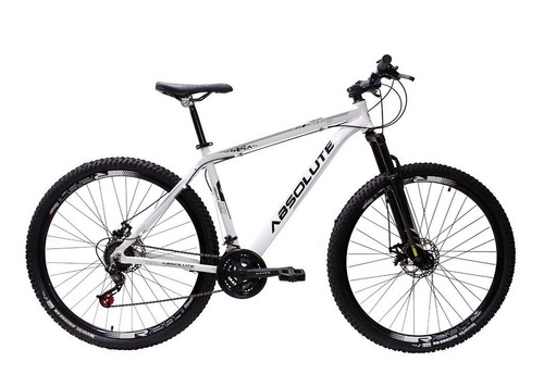 Mountain bike Absolute Nero 3 aro 29 19" 21v freios de disco mecânico cor branco/preto