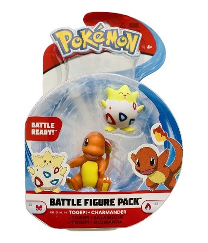 Figura Pokémon Set 2 Figuras De Batalla - Charmander Togepi