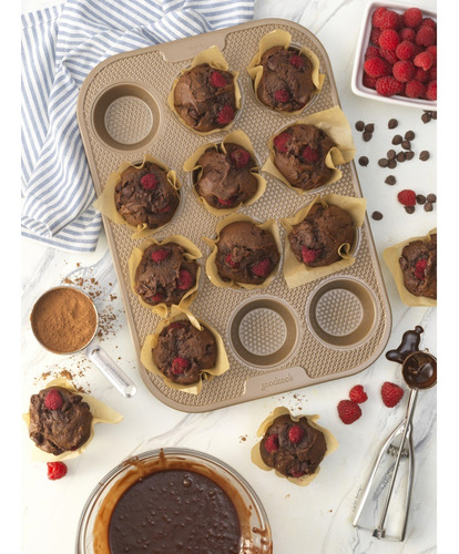 Goodcook Molde Cupcakes Acero Al Carbono Antiadherente Color Bronce