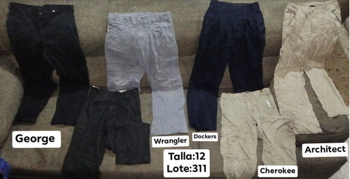 6 Pantalones Talla 12 De Niño (311)ae