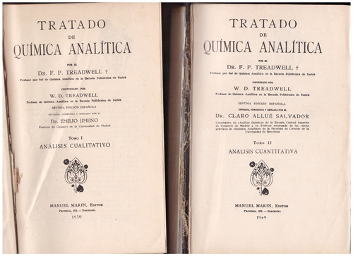 Quimica Analitica Tomo I Y Ii-treadwell