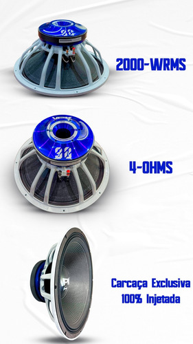 Alto Falante Qvs 18 Polegadas 90vpk 2000rms Subwoofer 4 Ohm
