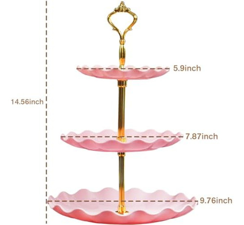Soporte De 3 Niveles Para Cupcakes, Soporte De Plástico Para