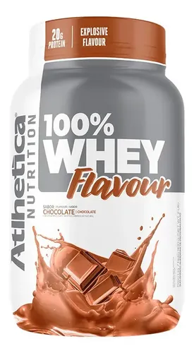 100% Whey Protein Flavour 900g Atlhetica Nutrition Sabor Chocolate — R$ 110,00 em Mercado Livre, 43% OFF