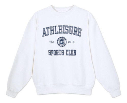 Polerón Lgnd Sweatshirt White Crewneck Athleisure