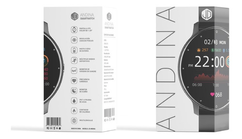 Imagen 5 de 7 de Smartwatch Reloj Inteligente Jd Andina Negro Spo2 + Cuota -*