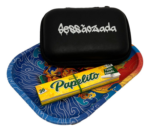 Bandeja Metal Pequena Kit Enrolar Bolar Papelito Novo Cores