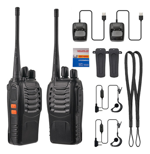 Radio Baofeng Uhf Walkie Talkie Bf-888s Manos Libres Set 2