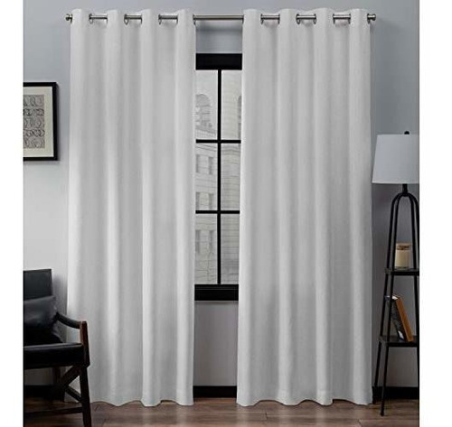 Exclusivo Home Loha Lino Ventana Cortina Panel Par Con Ojale