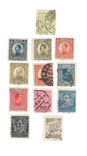 Lt1499. Lote De 12 Estampillas Del Reino De Serbia 1918-1945