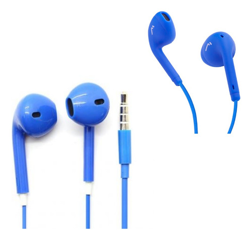 Audífonos Auriculares Azules, Incluyen Estuche, Audio.