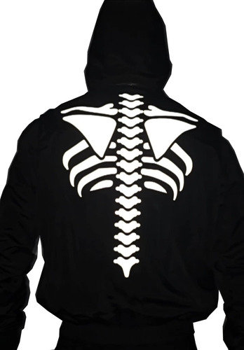 Chamarra Bomber Reflejante Moto Skull Bones
