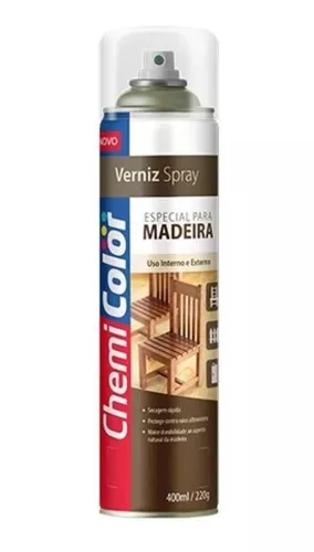 Tinta Verniz Spray Madeira Cor Imbuia 400ml 680244 Chemicolo | Parcelamento  sem juros