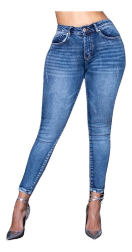 Jeans Dama Max Denim Mezclilla Premium Entubado 