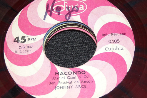 Jch- Johnny Arce Macondo Mariluna Cumbia 45 Rpm