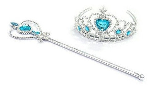 Kuzhi Frozen Elsa Crown Set De Varita Y Tiara - Joya De Cora