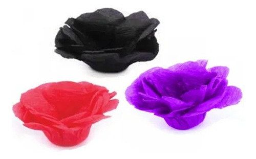 Forminha Flor - Halloween - Roxo Uva Preto Vermelho - 50 Un