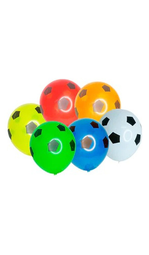 Set Globos Latex Estampado Futbol X36 Unidades