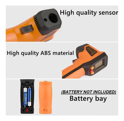 Termometro Digital Infrarrojo Industrial Laser -50° | 600°c