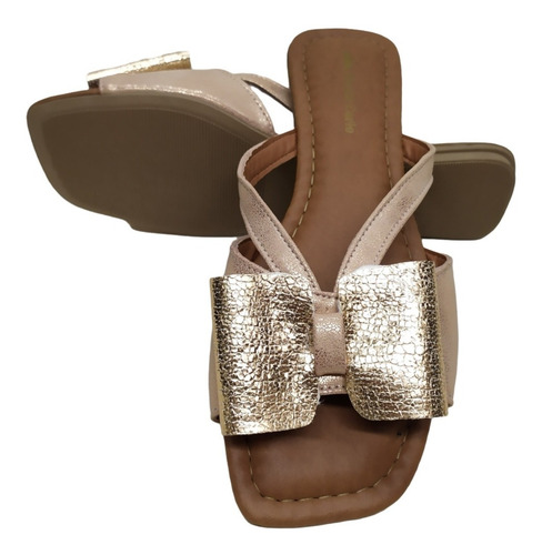 Imagem 5 de 6 de Sandália Feminina Rasteirinha Chinelo Rasteira Bico Quadrado