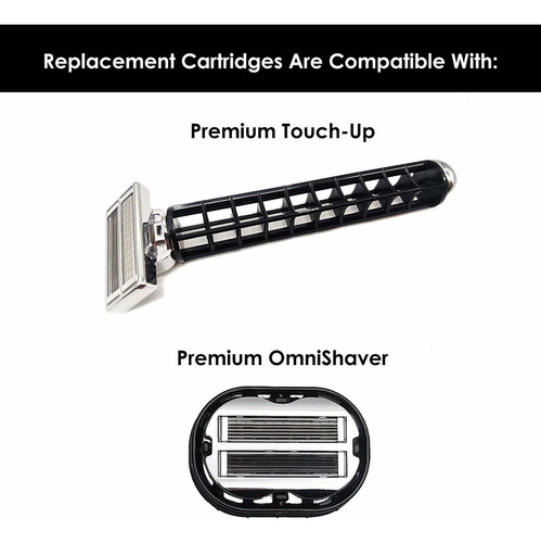 Prima Omnishaver Sustitución De Cartucho Kit De Recarga Con