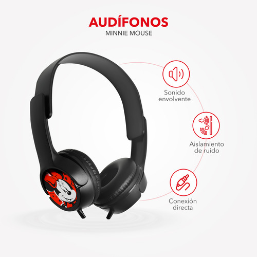 Audifonos Manos Libres Diadema Minnie Mouse H1-abd26