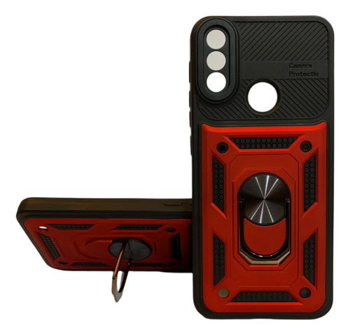 Funda Uso Rudo Con Anillo Para Motorola Moto E7i Power