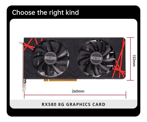 Tarjeta Video Grafica Amd Rx 580 8gb Gddr5 Gpu Gaming Juegos