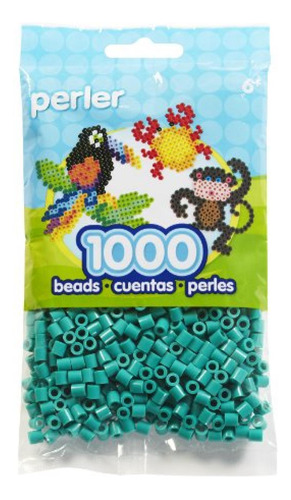 Canutillos  Para Artesanias Perler Beads 1000u Verde Parrot