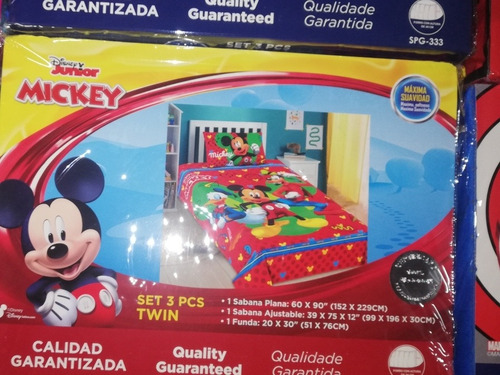 Set De Sábanas Mickey Mouse Plaza Y Media 1.5 Plz