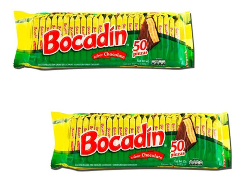 2 Pack - Chocolate Bocadin 50 Piezas