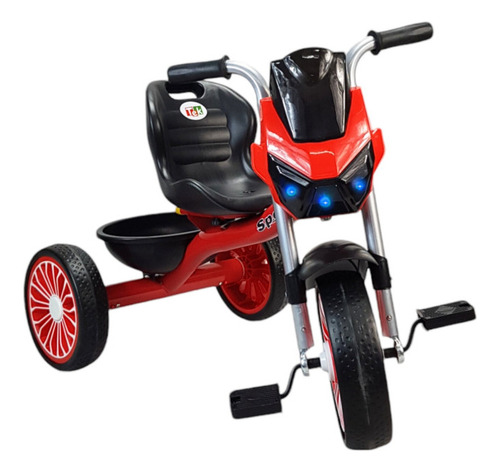 Triciclo Para Niños Diseño Mazinger Con Luz Y Sonido Color Rojo