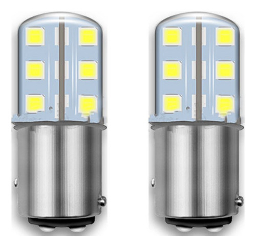 2 Focos Led Gel 1157 2 Polos Stop Reversa 24v 24smd Estrobo