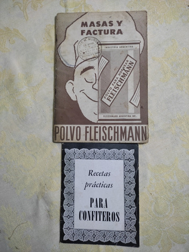 Lote De 2 Recetarios Fleischmann,masas Y Facturas Confiteros