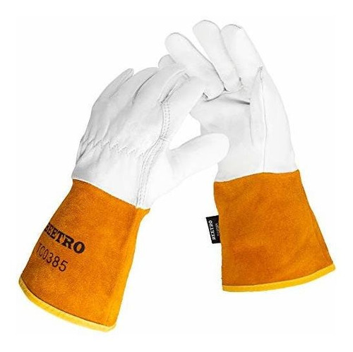 Beetro Guantes De Soldadura, Soldador Tig De Piel De Cabra C