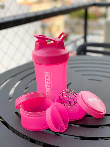 Imagen 4 de 10 de Blender Shaker Gentech Vaso Mezclador De Proteínas Resorte