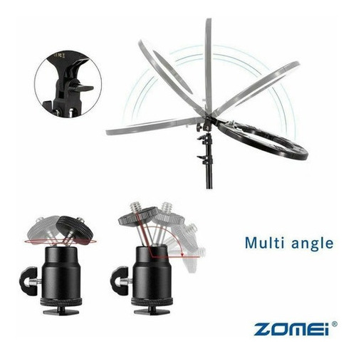 Imagen 9 de 10 de Aro De Luz Led 18 Pulgadas Zomei Tripode Youtube Tiktok