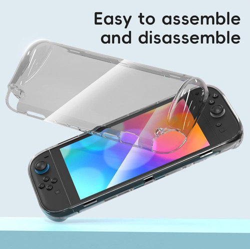 Kit Accesorios Para Switch 2 Transparente Case+ 2mica