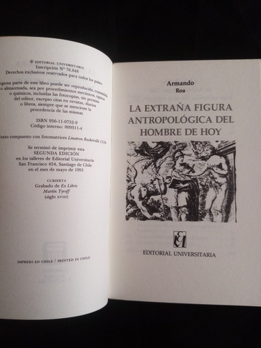 La Extraña Figura Antropológica Del Hombre De Hoy. A. Roa