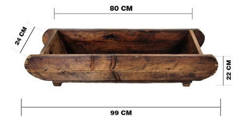 Imagen 4 de 7 de Maceta De Madera Tipo Jardinera De Oreja Color Roble