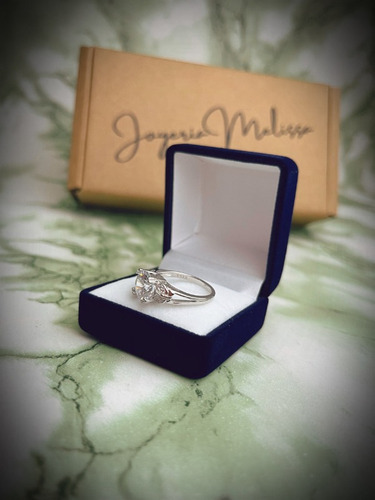 Anillo Compromiso Cintillo Promesa Casamiento Plata Solitari