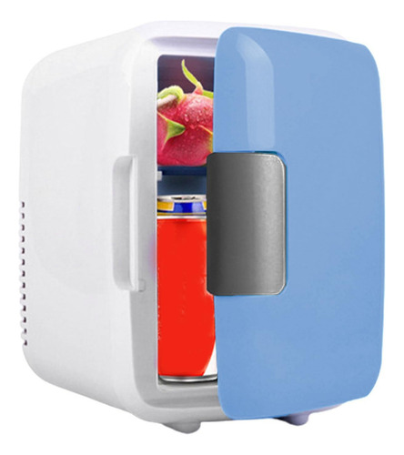 Mini Nevera 4l Azul 12v Para Auto, Cosméticos Y Bebidas