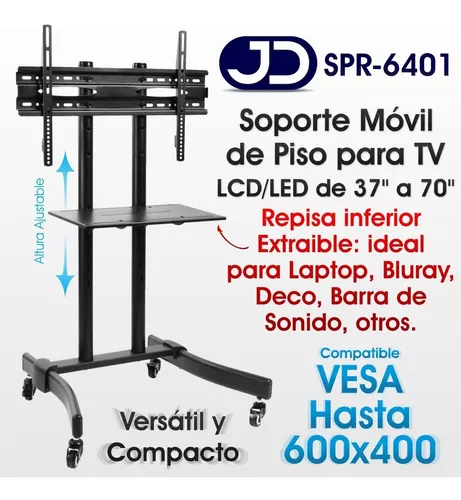Soporte Tv Movil Pedestal Ruedas Tv 32 A 75 An 150
