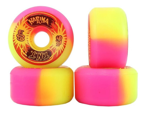 Roda Narina Old School Tnt Pink Amarela 60mm 97a