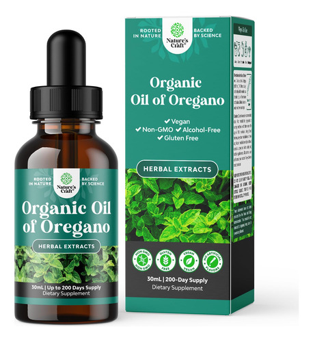Gotas De Aceite De Orégano Natures Craft Superconcentrado, 3