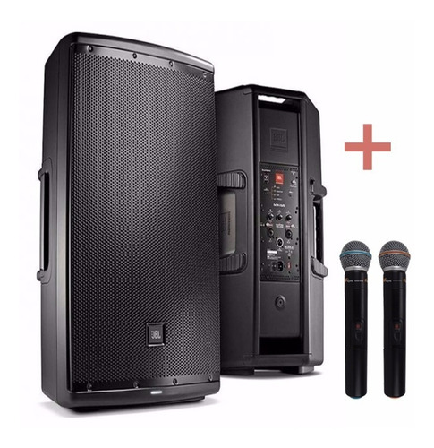 Caixa Ativa Jbl Eon 615 1000w 15 + Mic Duplo Kadosh Sem Fio